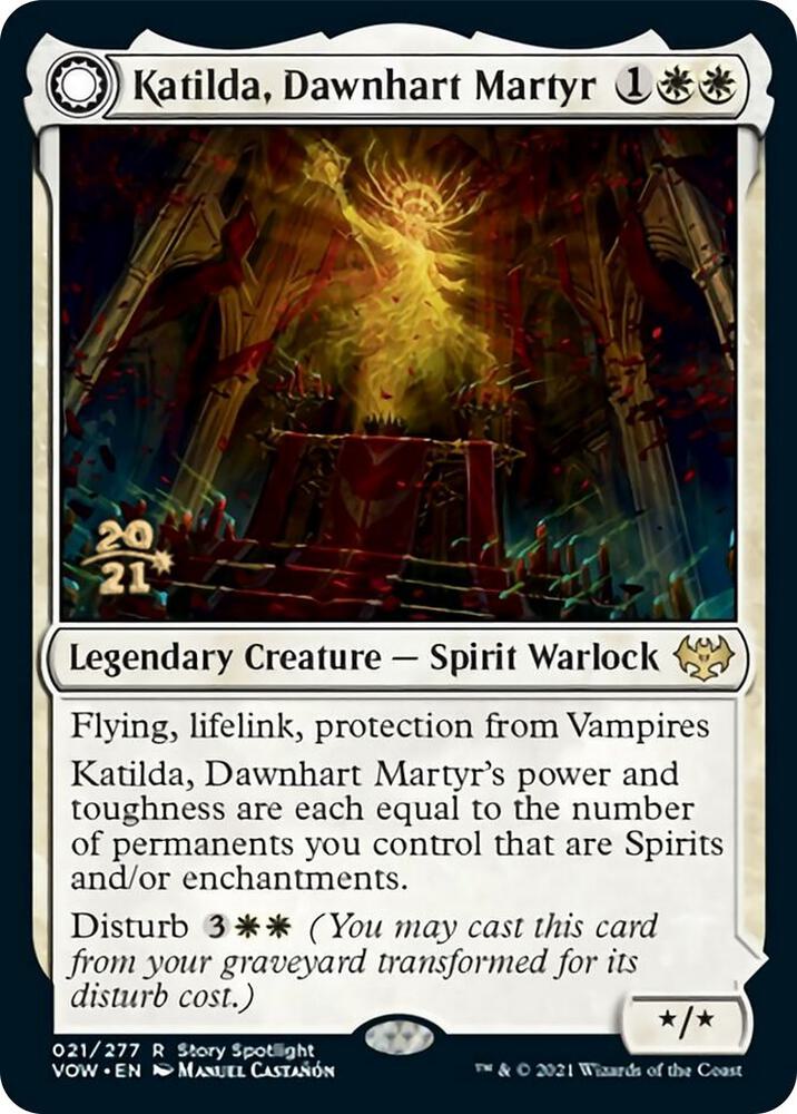 Katilda, Dawnhart Martyr 21 card from Prerelease Cards