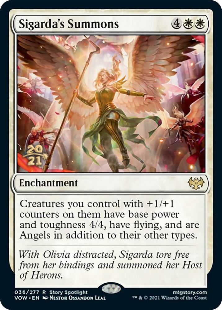 Sigarda's Summons 36 card from Prerelease Cards
