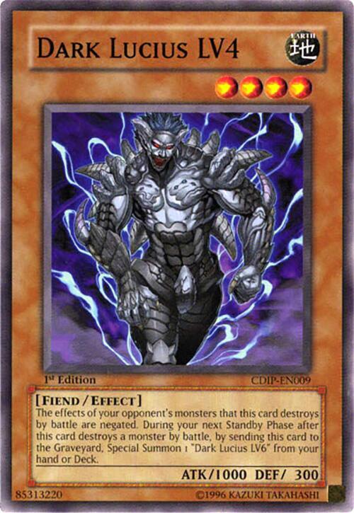 Dark Lucius LV4 CDIP-EN009 card from Cyberdark Impact