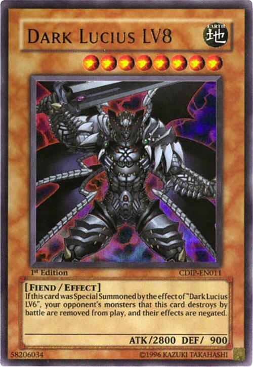Dark Lucius LV8 CDIP-EN011 card from Cyberdark Impact