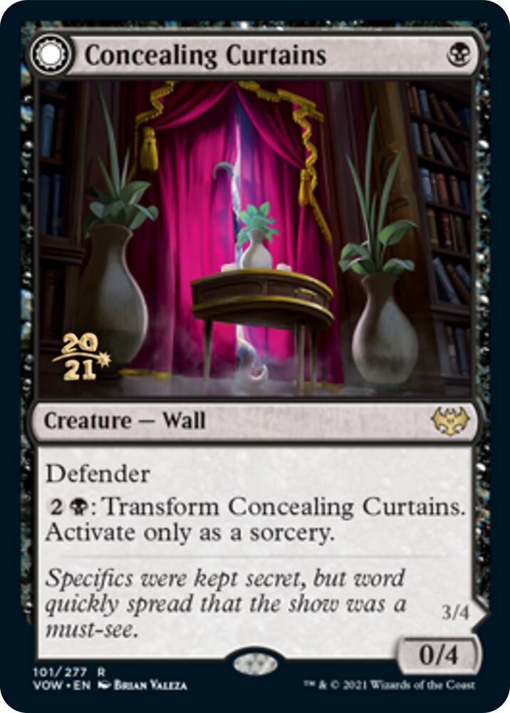 Concealing Curtains 101 card from Prerelease Cards