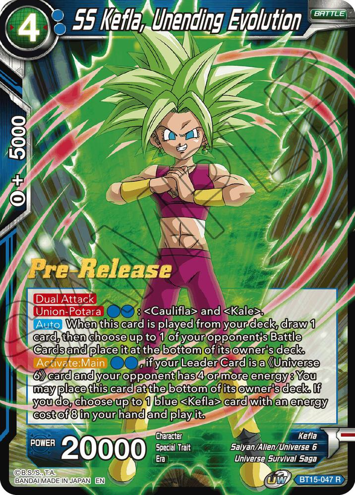 SS Kefla, Unending Evolution BT15-047 card from Saiyan Showdown Pre-Release Cards
