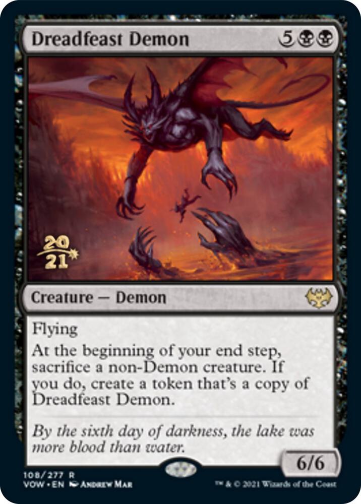 Dreadfeast Demon 108 card from Prerelease Cards