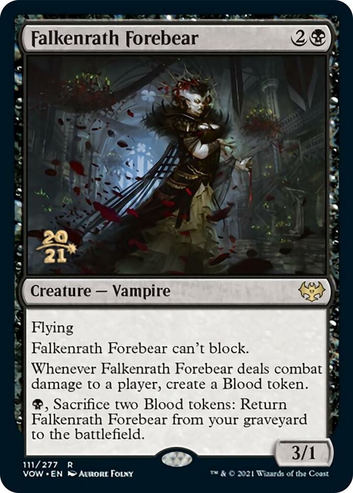 Falkenrath Forebear 111 card from Prerelease Cards