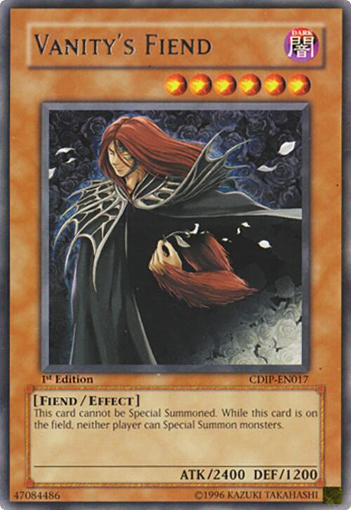 Vanity's Fiend CDIP-EN017 card from Cyberdark Impact