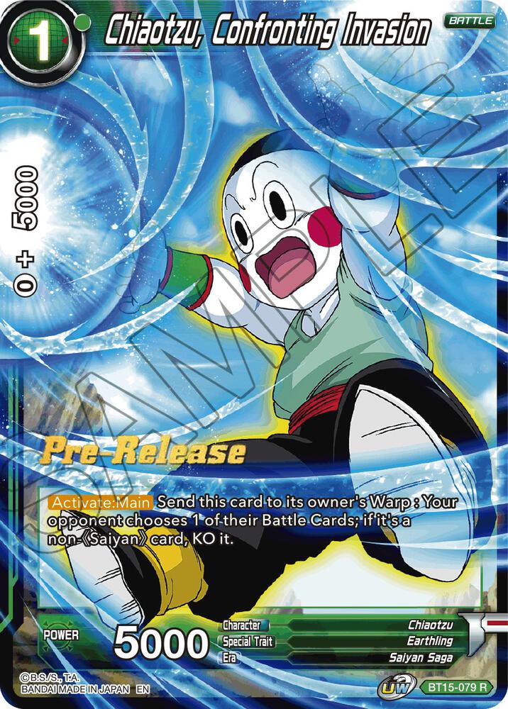 Chiaotzu, Confronting Invasion BT15-079 card from Saiyan Showdown Pre-Release Cards