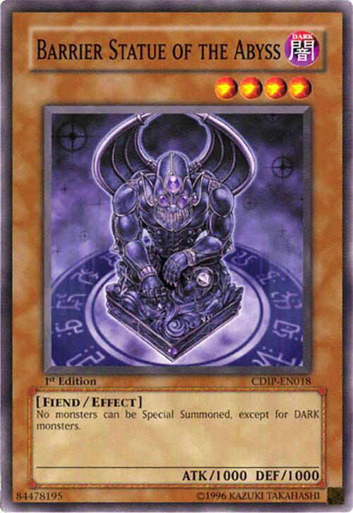 Barrier Statue of the Abyss CDIP-EN018 card from Cyberdark Impact