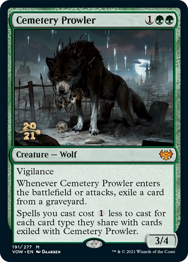 Cemetery Prowler 191 card from Prerelease Cards