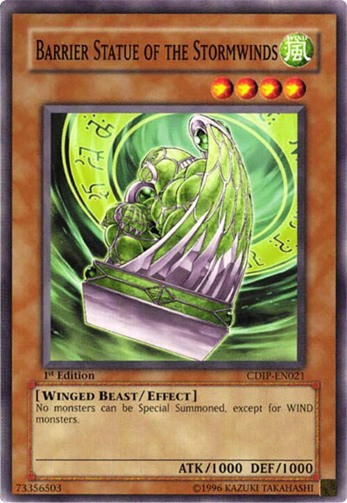Barrier Statue of the Stormwinds CDIP-EN021 card from Cyberdark Impact