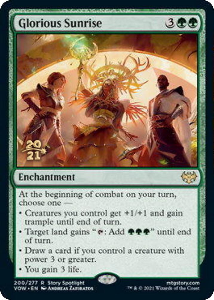 Glorious Sunrise 200 card from Prerelease Cards