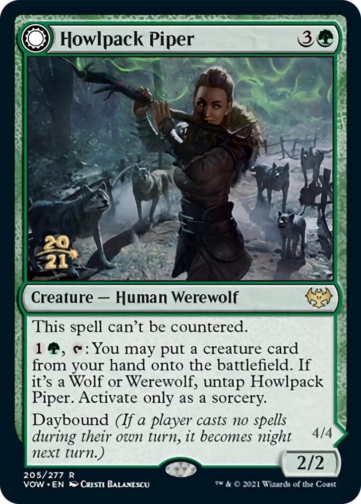 Howlpack Piper 205 card from Prerelease Cards