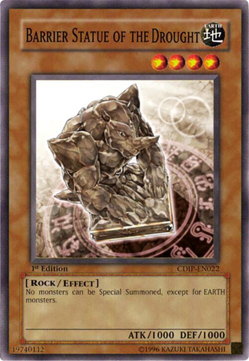 Barrier Statue of the Drought CDIP-EN022 card from Cyberdark Impact