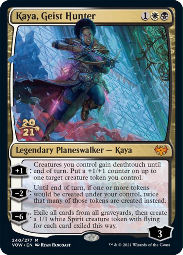 Kaya, Geist Hunter 240 card from Prerelease Cards