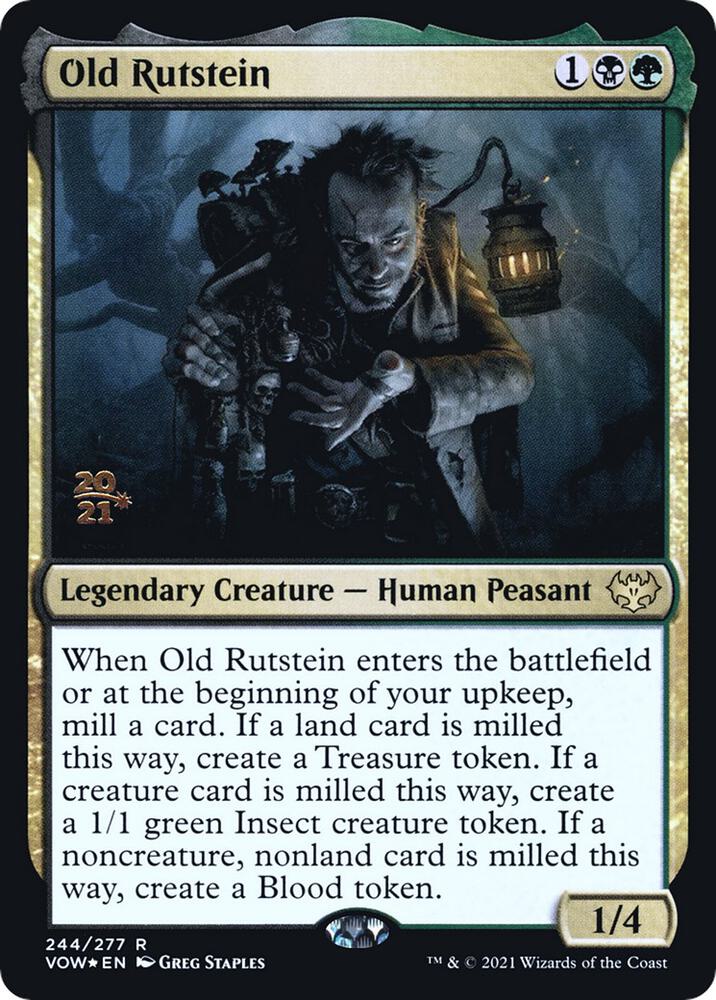 Old Rutstein 244 card from Prerelease Cards