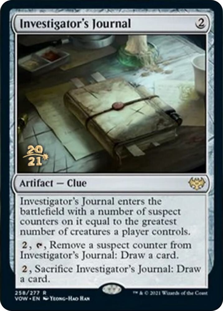 Investigator's Journal 258 card from Prerelease Cards