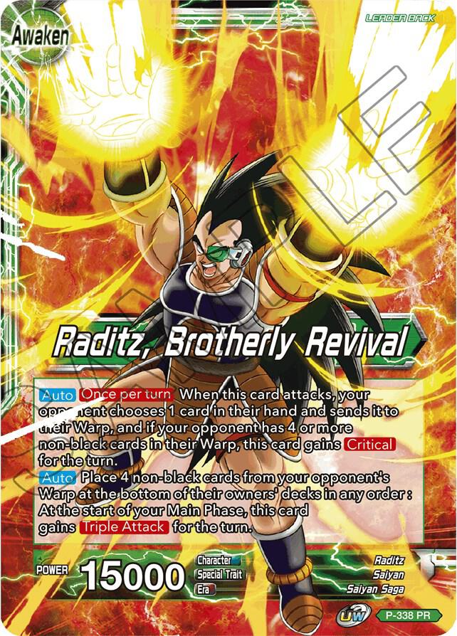 Raditz // Raditz, Brotherly Revival P-338 card from Promotion Cards