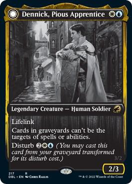 Dennick, Pious Apprentice 217 card from Innistrad: Double Feature