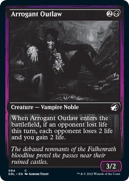 Arrogant Outlaw 84 card from Innistrad: Double Feature
