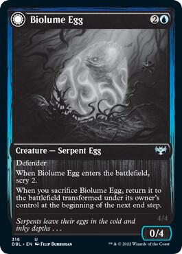 Biolume Egg 316 card from Innistrad: Double Feature