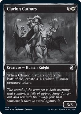 Clarion Cathars 14 card from Innistrad: Double Feature