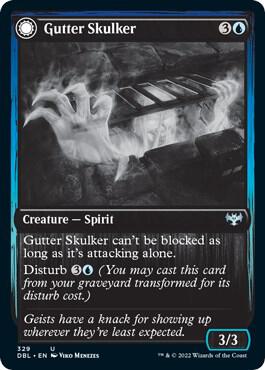 Gutter Skulker 329 card from Innistrad: Double Feature