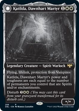 Katilda, Dawnhart Martyr 288 card from Innistrad: Double Feature