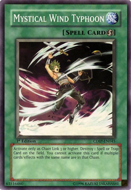 Mystical Wind Typhoon CDIP-EN045 card from Cyberdark Impact