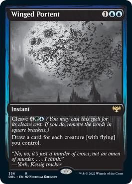 Winged Portent 356 card from Innistrad: Double Feature