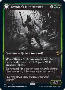 Tovolar's Huntmaster 204 card from Innistrad: Double Feature