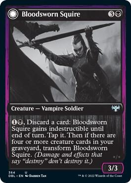 Bloodsworn Squire 364 card from Innistrad: Double Feature