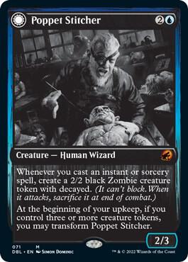 Poppet Stitcher 71 card from Innistrad: Double Feature