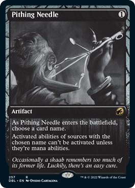 Pithing Needle 257 card from Innistrad: Double Feature