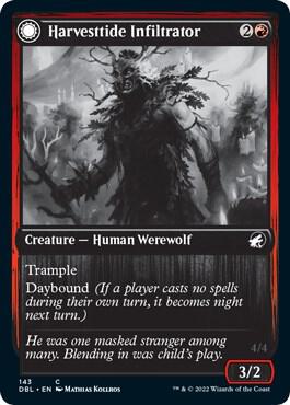 Harvesttide Infiltrator 143 card from Innistrad: Double Feature
