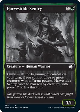 Harvesttide Sentry 186 card from Innistrad: Double Feature