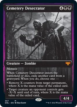Cemetery Desecrator 367 card from Innistrad: Double Feature