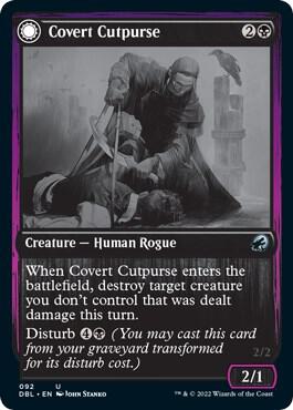 Covert Cutpurse 92 card from Innistrad: Double Feature