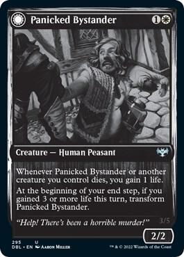 Panicked Bystander 295 card from Innistrad: Double Feature