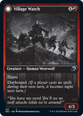 Village Watch 165 card from Innistrad: Double Feature