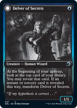 Delver of Secrets 47 card from Innistrad: Double Feature