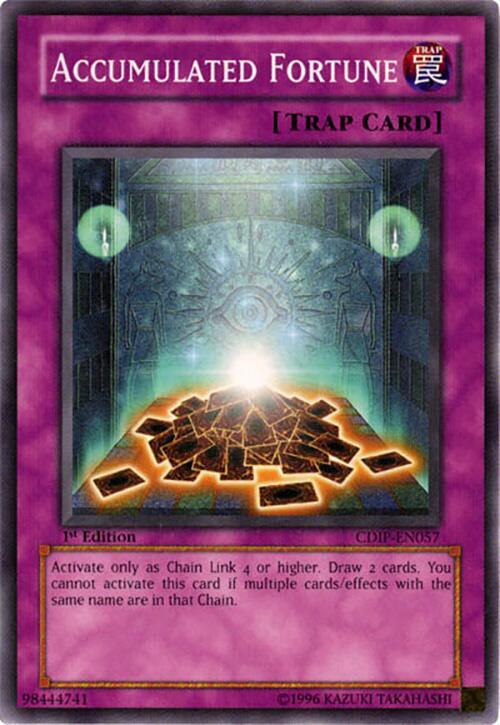 Accumulated Fortune CDIP-EN057 card from Cyberdark Impact