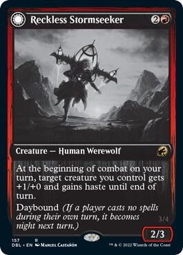 Reckless Stormseeker 157 card from Innistrad: Double Feature