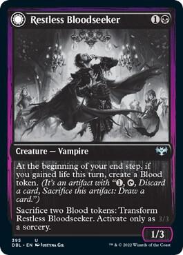 Restless Bloodseeker 395 card from Innistrad: Double Feature