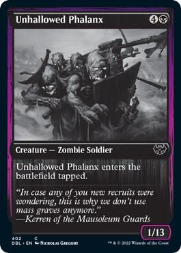Unhallowed Phalanx 402 card from Innistrad: Double Feature