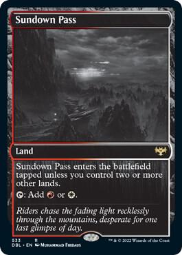 Sundown Pass 533 card from Innistrad: Double Feature