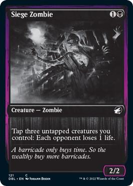 Siege Zombie 121 card from Innistrad: Double Feature