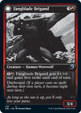 Fangblade Brigand 139 card from Innistrad: Double Feature