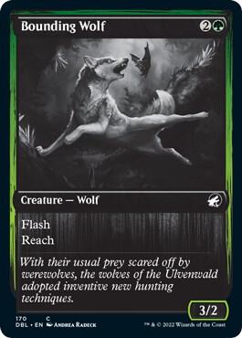 Bounding Wolf 170 card from Innistrad: Double Feature