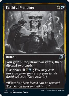 Faithful Mending 221 card from Innistrad: Double Feature