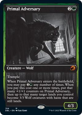Primal Adversary 194 card from Innistrad: Double Feature