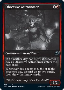 Obsessive Astronomer 152 card from Innistrad: Double Feature